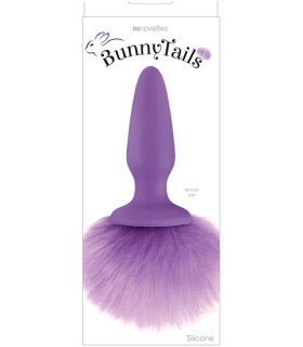 Анальна пробка із хвостиком кролика NS Novelties, фіолетова, 6.5 х 2.2 см - No Taboo