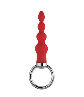 Анальная пробка красная с кольцом Butt - No Taboo