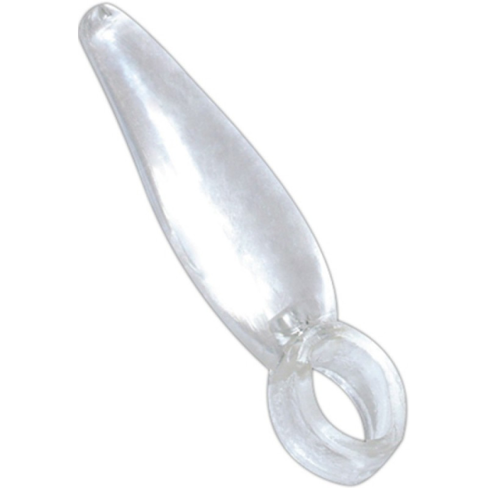 Анальная пробка маленькая Butt Plug Anal Finger прозрачная, 1.5 см х 6.8 см (19420), zoom