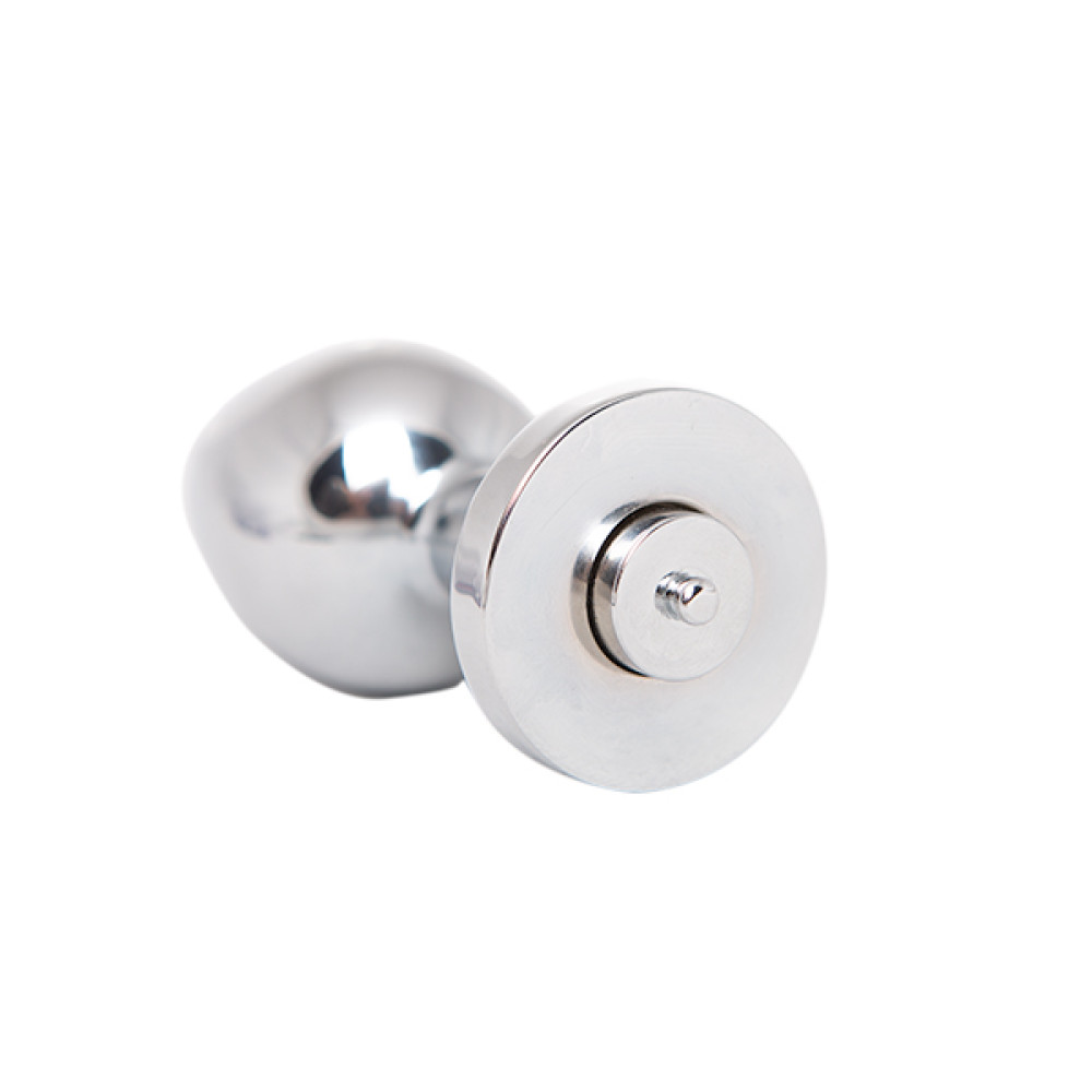 Анальная пробка Seamless для электростимулятора, серебряная, 8.5 см (30088), zoom