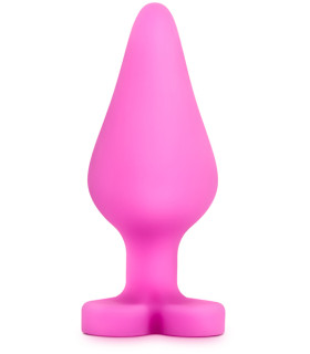 Анальная пробка Blush с сердечком-стоппером, розовая, 8 х 3.5 см - No Taboo