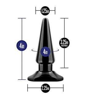 Анальная пробка Blush конической формы, черная - No Taboo
