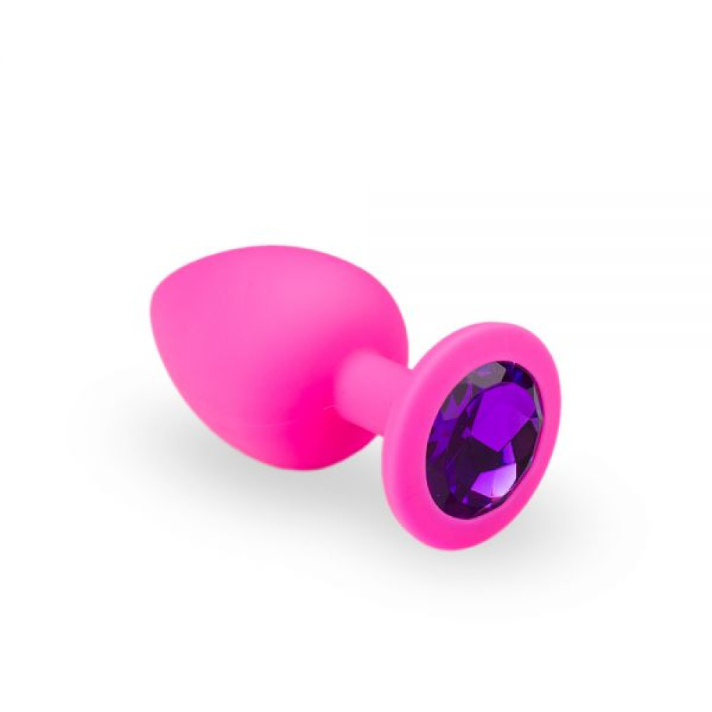 Анальная пробка Pink Silicone Amethyst L (31567), zoom