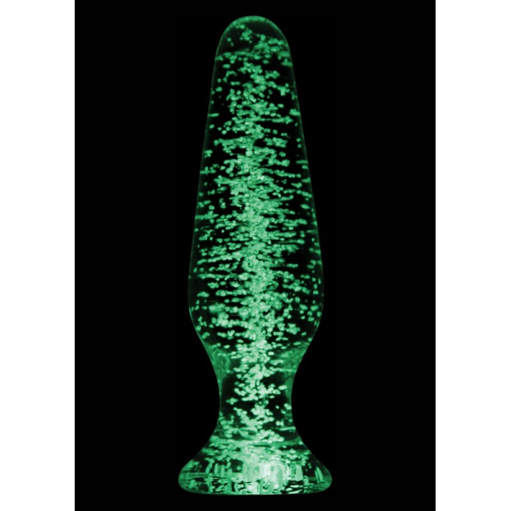 Анальна пробка прозора скло (34664), zoom