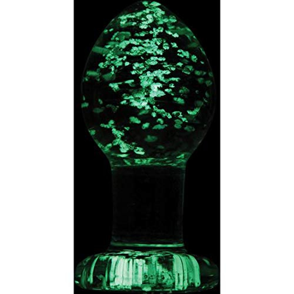 Анальна пробка прозора скло (34665), zoom