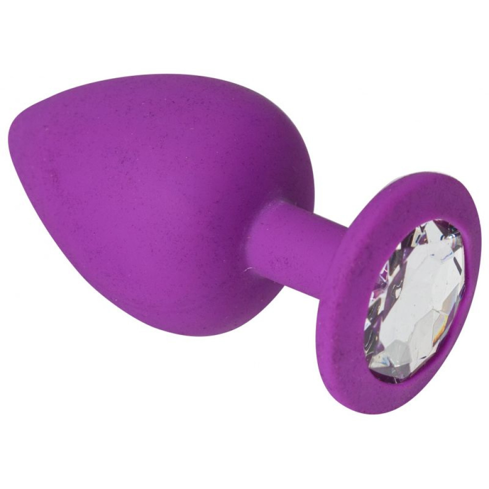 Анальная пробка, Purple Silicone Diamond L (31574), zoom