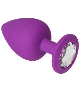 Анальная пробка, Purple Silicone Diamond L - No Taboo