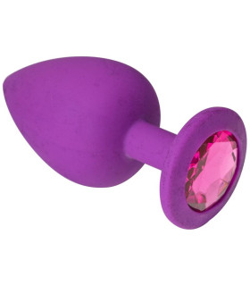 Анальная пробка Purple Silicone Pink-Rhodolite L - No Taboo