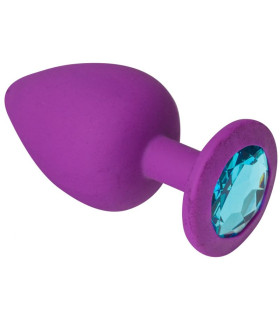 Анальная пробка Purple Silicone Topaz L - No Taboo