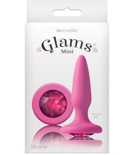 Анальная пробка розовая glams mini pink gem - No Taboo