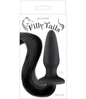 Анальна пробка з хвостом Filly Tails, NS Novelties black - No Taboo