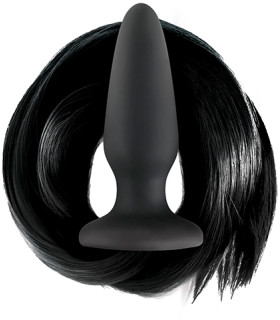 Анальна пробка з хвостом Filly Tails, NS Novelties black - No Taboo