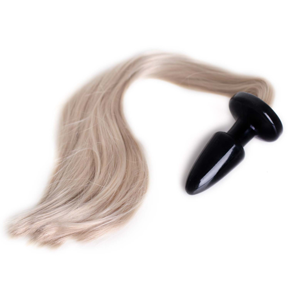 Анальная пробка с хвостом пони из волос GOLDEN, Pony Tail (25103), zoom