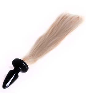 Анальная пробка с хвостом пони из волос GOLDEN, Pony Tail - No Taboo