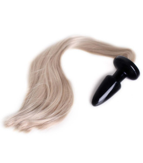 Анальная пробка с хвостом пони из волос GOLDEN, Pony Tail - No Taboo