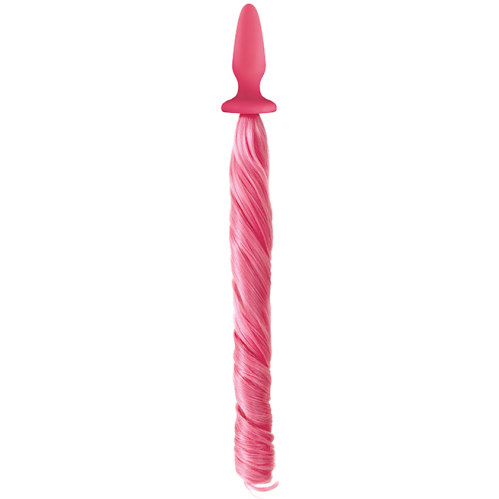 Анальна пробка з хвостом Поні, Unicorn Tails, NS Novelties pink (32581), zoom