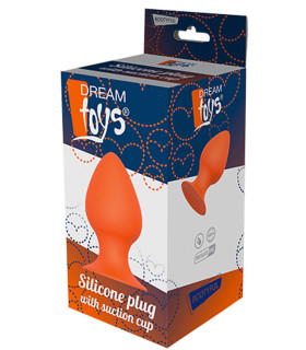 Анальная пробка с присоской DREAM TOYS ORANGE PLUG - No Taboo