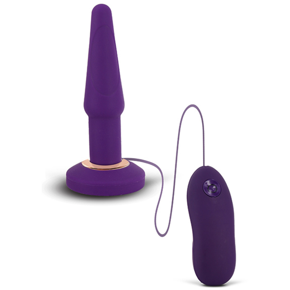 Анальна пробка з вібрацією APEX BUTT PLUG SMALL purple (32530), zoom