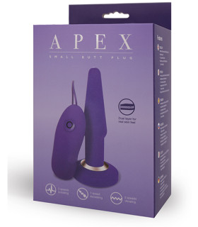Анальна пробка з вібрацією APEX BUTT PLUG SMALL purple - No Taboo
