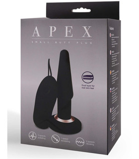 Анальна пробка з вібрацією Apex Small Butt Plug Black - No Taboo