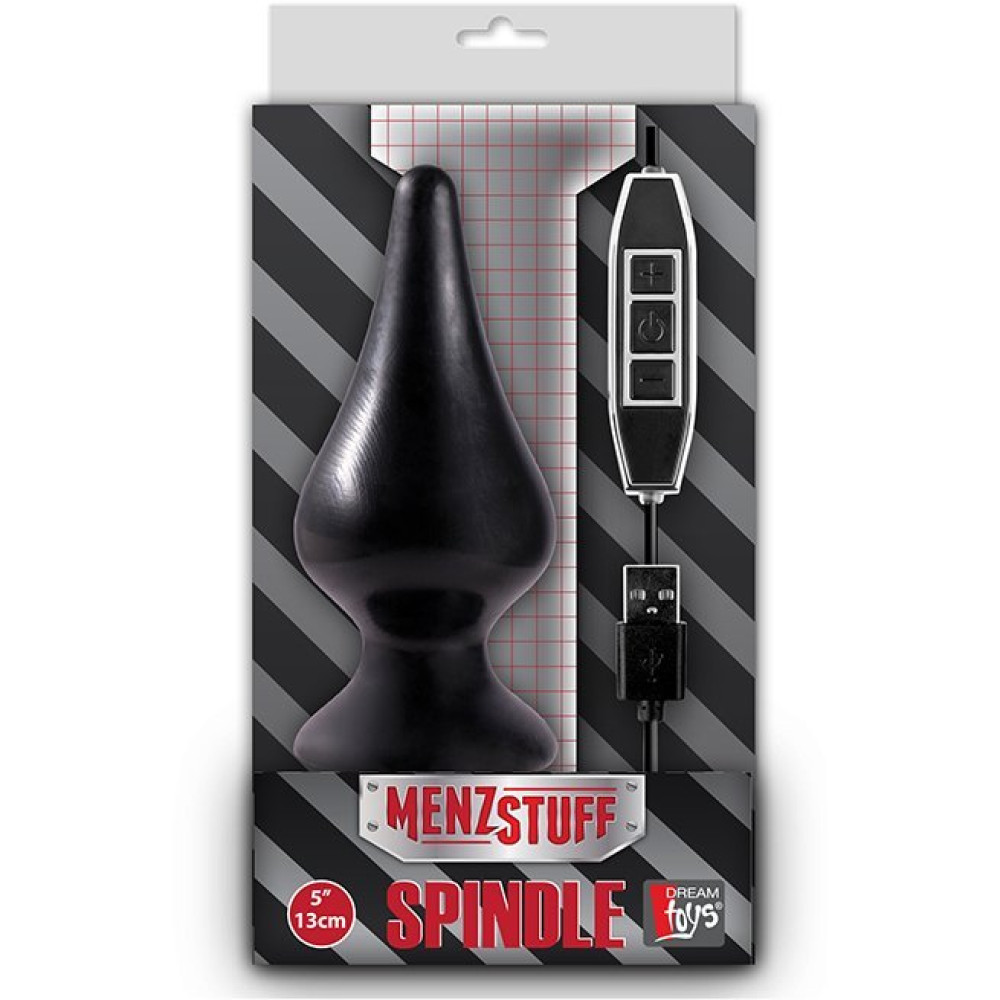 Анальний вібратор Dream Toys Menzstuf з пультом, чорний, 13 х 4.5 см (25262), zoom