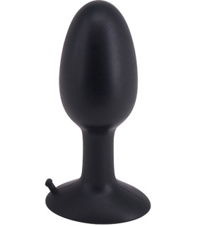 Анальная пробка со смещенным центром тяжести ROLL PLAY Medium BLACK - No Taboo