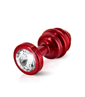 Анальна пробка Diogol зі стразом, Червона, 30 мм - No Taboo