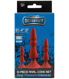 Анальная пробка большая MENZSTUFF RED - No Taboo