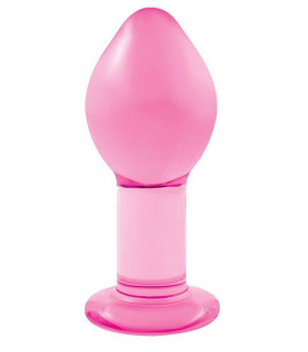 Анальная пробка стеклянная, розовая - No Taboo