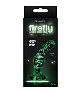 Анальная пробка стеклянная светится в темноте FIREFLY GLASS - No Taboo