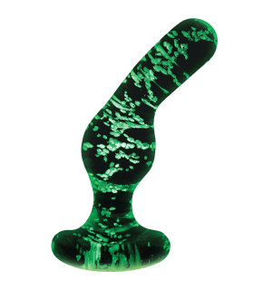 Анальная пробка стеклянная светится в темноте FIREFLY GLASS - No Taboo