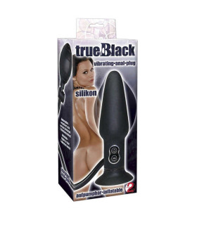 Анальная вибропробка-расширитель «True Black Vibrating Butt Plug - No Taboo