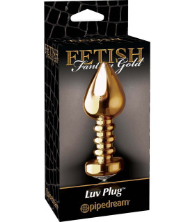 Анальная пробка, 3.4 см х 10.5 см, с камнем золотая Fetish Fantasy Gold, PipeDream - No Taboo