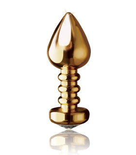 Анальная пробка, 3.4 см х 10.5 см, с камнем золотая Fetish Fantasy Gold, PipeDream - No Taboo
