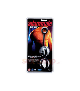 Анальні кульки Adam Male Toys Glass Mates Anal balls прозорі - No Taboo