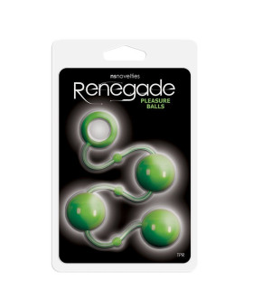 Анальні кульки Renegade Pleasure Balls зелені - No Taboo