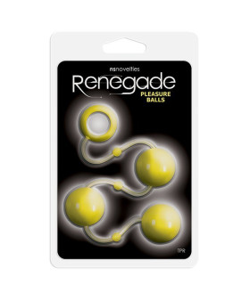 Анальні кульки Renegade Pleasure balls Жовті - No Taboo