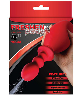 Анальний душ з фігурною насадкою, червоний, 275 мл - No Taboo