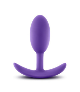 Анальний плаг Vibra Slim зі зміщеним центром ваги, фіолетовий - No Taboo