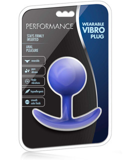 Анальный плаг PERFORMANCE WEARABLE VIBRA PLUG INDIGO - No Taboo