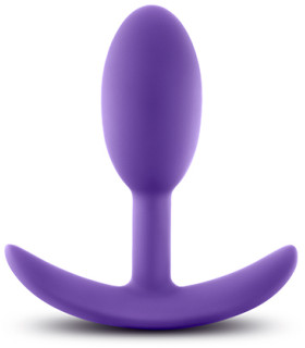 Анальний плаг Vibra Slim зі зміщеним центром ваги, фіолетовий - No Taboo