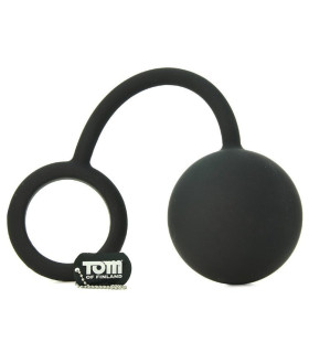 Анальный шарик Tom of Finland Silicone Cock Ring with Heavy Anal Ball - No Taboo