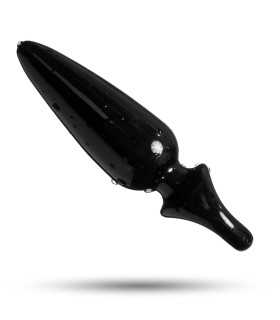 Велика анальна пробка, чорна гель 10 см - No Taboo