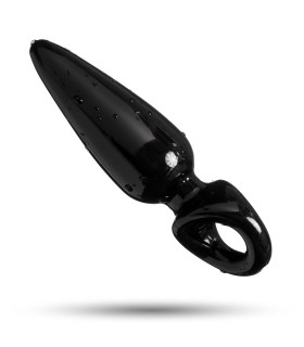 Велика анальна пробка, чорна гель 10 см - No Taboo