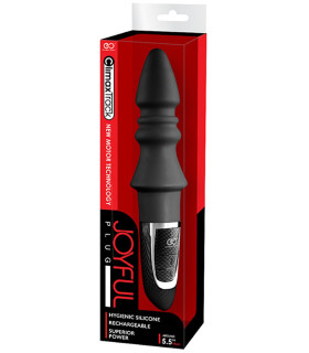 Черный анальный вибратор JOYFUL PLUG VIBRATOR 5.5INCH BLACK - No Taboo