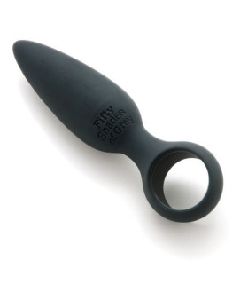 Анальная пробка Fifty Shades Of Grey силиконовая, черная, 10.8 х 2.5 см - No Taboo