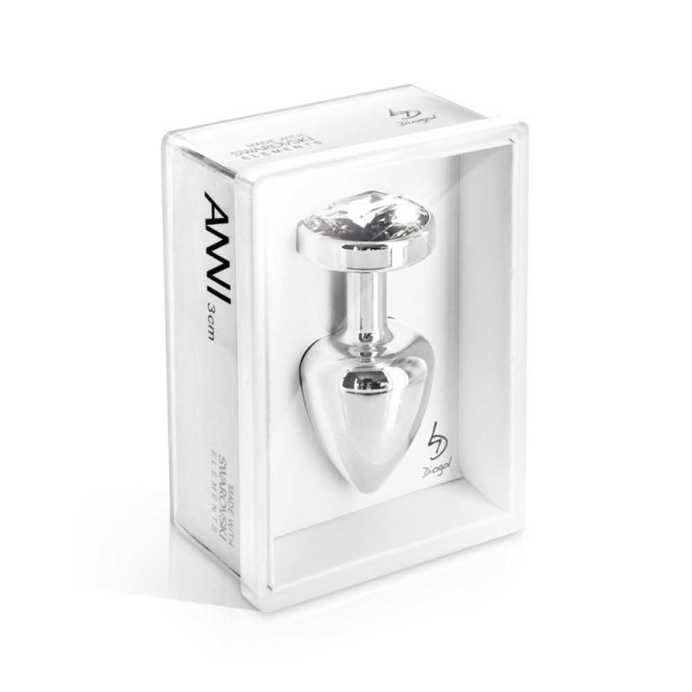 Французька анальна біжутерія з алюмінію з круглим каменем (29978), zoom