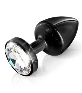 Французька анальна біжутерія з алюмінію з круглим каменем, чорна - No Taboo