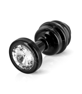 Французька анальна біжутерія з алюмінію з круглим каменем, ребриста - No Taboo