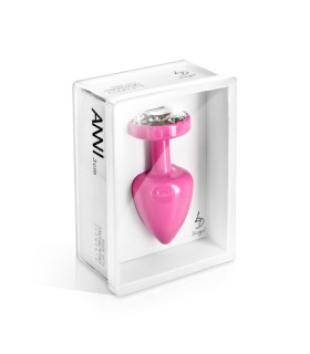 Французька анальна біжутерія з алюмінію з круглим каменем рожева - No Taboo